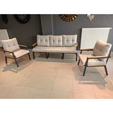 Serdem-(Ester)-3+1+1 Bahçe Balkon Mobilyası Koltuk Krem