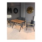 Serdemdizayn SERDEM-(ESTER)-2+1+1+MASA BAHÇE BALKON MOBİLYASI KOLTUK ANTRASİT