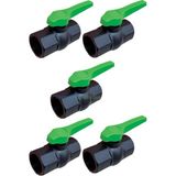 Serdrip Pvc Içten Dişli Dişi Küresel Vana 1/2" - 20MM (5 Adet) - 20 mm