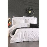 Serebien Home Collection Avelisse %100 Pamuk Rengarenk Çiçek Nakışlı, Fırfırlı 8 Parça Premium Çift Kişilik Nevresim Takımı