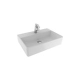 Serel E.C.A Serel Minimal Dikdörtgen Tezgah Üstü Lavabo 42X60 2047TDS110H - Parlak Beyaz