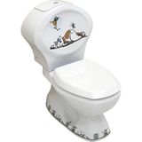 Serel Köpek Dekorlu Çocuk Klozeti, Alttan Çıkışlı - 8702GTS110HDOGR - Beyaz