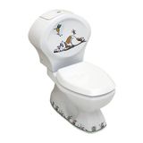 SEREL Köpek Dekorlu Çocuk Klozeti, Alttan Çıkışlı - 8702GTS110HDOGR