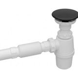 Serel Seramik Mat Siyah Tapa Ve Lavabo Sifonu Tp08stl050h
