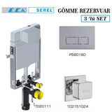Serel Smooth Gömme Rezervuar 3'Lü Set (T020111+P580180+102151024)