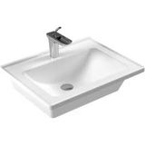 Serel - Star Etajerli Tezgah Üstü Lavabo 60X46 cm Outlet - 3001TXS110H- - Beyaz