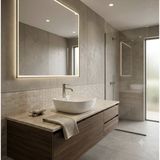 Serel Tezgah Üstü Kare Ince Lavabo 46 cm - 3016TXS110H - Beyaz