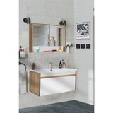 Serena Ea 100 Cm, Seramik Lavabolu Banyo Dolabı Seti, Mdf, Hazır Kurulu - Beyaz