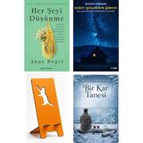 Serenad Her Şeyi Düşünme - Anne Bogel + Kuzey Işıklarının Şarkısı + Telefon Tutucu + Bir Kar Tanesi