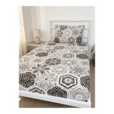 Serenat Home Tek Kişilik Lastikli Çarşaf ve Yastık Kılıfı Seti, 90 x 190 cm, Kahvepetek Desen