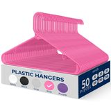 SereneLife 50 Parça Plastik Askılar - Yer Tasarruflu, Ağır İş, İnce, Elbise Askısı Seti, Çamaşırhane/Günlük Kullanım için İdeal, 2,5 kg'a kadar dayanabilir. Montlar, Ceketler, Pantolonlar ve Elbise