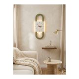 SERENGETI ART BERLİN AHŞAP SALON DUVAR SAATİ PİLLİ (LEDLİ) QUARTZ ULTRA SESSİZ MEKANİZMA 28 CM X 85 CM