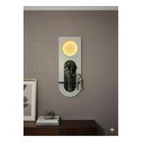 SERENGETI ART MİMOZA AHŞAP PİLLİ LEDLİ İSKANDİNAV TARZI SALON DUVAR RAFI MODERN ÇİÇEKLİK 30 X 80 CM
