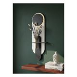 SERENGETI ART PETUNYA AHŞAP PİLLİ LEDLİ İSKANDİNAV TARZI SALON DUVAR RAFI MODERN ÇİÇEKLİK 27 X 90 CM