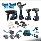 Serenity Haven 5 Li Şarjlı Matkap Seti Darbeli 36 Watt Motor Gücü ile Hassas Delme İşlemleri