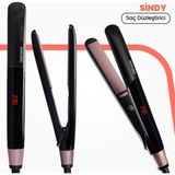 Serenity Haven Dijital Seramik Keratin Saç Düzleştirici ve Şekillendirici, Siyah, Ince Plaka - Ahşap - Seçenek 1