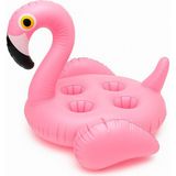 Serenity Haven Pembe Flamingo Şekilli 4 Gözlü Şişme Havuz Içecek Tutucu - Seçenek 1