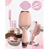 Serenity Haven Pembe Kedi Figürlü Isı Ayarlı Saç Maşası, Kalın ve Ince Bukle Yapıcı - Seçenek 1