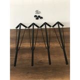 Serenity Haven Turkuaz Renkli, 75 cm Metal Masa Ayağı, Şık ve Dayanıklı Tasarım - Beyaz - Seçenek 1