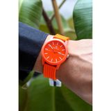 Sergio Tacchini Silikon Kordonlu Unisex Italyan Tasarım Kol Saati - Turuncu