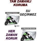 Sergül Honda CBF 500 Gri Miflonlu Premium 4 Mevsim Koruma Çantalı Motosiklet Koruma Brandası