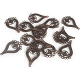 Serhat Aksesuar ve El İşçiliği Osmanlı Büyük Damla Modeli Paslanmaz Pirinç Metal 5 Adet (Küpe Aparatı, Bileklik Ucu, Broş Aksesuar)