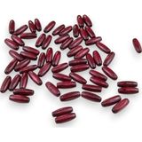 Serhat Aksesuar ve El İşçilik 12 Mm Arpa Koyu Bordo (22X6 MM) Ahşap Boncuk 35 gr (70 ADET)