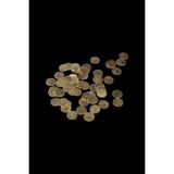 Serhat Aksesuar ve El İşçilik 16 mm Gold Ortadan Delikli Metal Pul Payet (30 Gr 35 Adet)