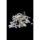 Serhat Aksesuar ve El İşçilik 2 Ton Şeffaf Sarı 12 mm Yandan Delikli Plastik Pul Payet 30 Gr (Tülbent, Oya, Havlu Malzemesi)