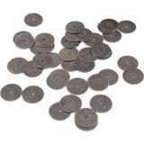 Serhat Aksesuar ve El İşçilik 20 mm Eskitme Gümüş Ortadan Delikli Metal Pul Payet (30 Gr 20 Adet)