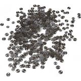 Serhat Aksesuar ve El İşçilik 6 Mm Çift Delikli Koyu Gri Pirinç Metal Pul Payet (30 Gr 260 Adet)