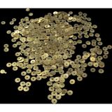 Serhat Aksesuar ve El İşçilik 7 mm Gold Ortadan Delikli Metal Pul Payet (30 Gr 190 Adet)