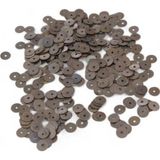 Serhat Aksesuar ve El İşçilik 8 Mm Mat Kahve Ortadan Delikli Metal Pul Payet (30 Gr 200 Adet)