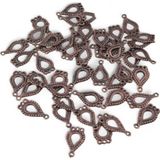 Serhat Aksesuar ve El İşçilik Damla Desenli 25X15 Mm Paslanmaz Pirinç Metal Pul 10 Adet (Küpe Aparat, Bileklik Ucu, Broş Aksesuar)