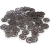 Serhat Aksesuar ve El İşçilik Dantel Desenli Güneş Motifi Modeli 25 Mm Metal 10 Adet (Küpe Aparatı, Bileklik Ucu, Broş Aksesuar)