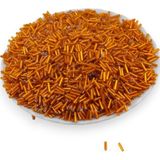 Serhat Aksesuar ve El İşçilik Kristal Opak Turuncu Boru Boncuk 100 Gr