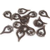 Serhat Aksesuar ve El İşçilik Osmanlı Büyük Damla Modeli Paslanmaz Pirinç Metal 5 Adet (Küpe Aparatı, Bileklik Ucu, Broş Aksesuar)