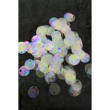Serhat Aksesuar ve El İşçilik Şeffaf Janjan 20 mm Yandan Delikli Plastik Çanta Pulu Payet 30 Gr (Tülbent, Oya, Havlu Malzemesi)