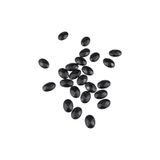 Serhat Aksesuar ve El İşçilik Siyah Oval Ekose Kesim Desen İçten Delikli 13x18 mm Boncuk Taş Aksesuar (10 Adet)