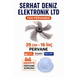 serhat deniz 16 Inç Vantilatör Pervanesi 5 Kanat Mika Sert + SOMUN