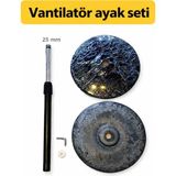 Serhat Deniz Vantilatör Ayağı Tepsi ve Boru Seti 3 Parça Dayanıklı Malzeme ile Uyumlu
