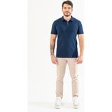 Serhat Polat Slim Fit Özel Kumaş / Premium Quality Erkek Polo Yaka T-Shirt - İndigo - XL