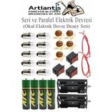 Seri Ve Paralel Basit Elektrik Devresi 1 Paket Deney Seti Sarı Mini Duy 5 Adet Mini Ampul 10 Adet Anahtar İş Eğitimi Set