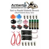 Seri Ve Paralel Elektrik Devresi 1 Paket 26 Parça Basit Elektrik Devresi Deney Seti Eğitici İş Eğitimi Seti