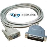Seri Yazici Kablosu Rs232 9Pin Dişi 25Pin Erkek Tüm Seri Epson
