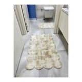 SERİA HALI modern dekoratif kaymaz taban aslan post Papatya şekilli dekoratif banyo paspası klozet takımı 50x 80 -80x120 ebatlar
