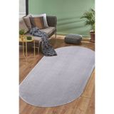 SERİA HALI Oval Yumuşak Peluş Post Yıkanabilir Kaymaz Taban Tavşan Tüyü Halı Yolluk En 60 Cm