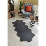 Seria Halı Peluş Post Çift Kafa Antrasit Halı Kürk Halı sararpeluşpost