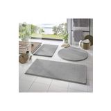SERİA HALI Sarar Post 3'lü Banyo Halısı (60X100, 40X60, 60X60 YUVARLAK) Peluş Post Halı Klozet Takımı Açık Gri