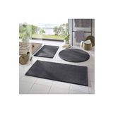 SERİA HALI Sarar Post 3'lü Banyo Halısı (60X100, 40X60, 60X60 YUVARLAK) Peluş Post Halı Klozet Takımı Siyah